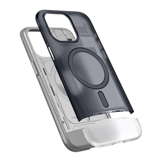 Spigen Classic C1 MagFit Apple iPhone 15 Pro tok, MagSafe Grafit, szürke