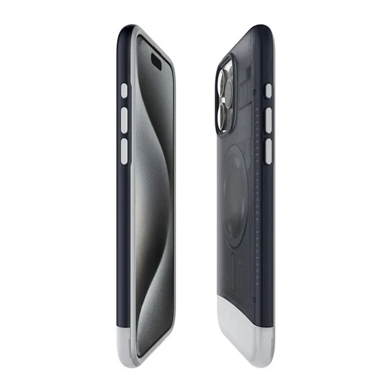 Spigen Classic C1 MagFit Apple iPhone 15 Pro tok, MagSafe Grafit, szürke