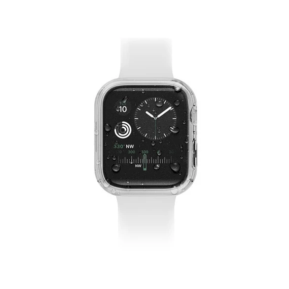 Uniq Nautic Apple Watch 41mm műanyag tok üvegfóliával, átlátszó