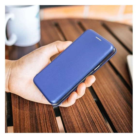 Forcell Elegance oldalra nyíló hátlap tok Samsung S24 PLUS kék