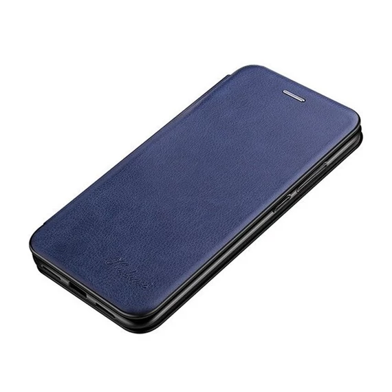 Apple iPhone 12 / 12 Pro, oldalra nyíló tok, kék