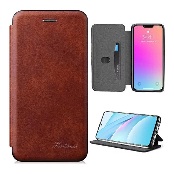 Samsung Galaxy S20 / S20 5G SM-G980 / G981, oldalra nyíló tok, barna