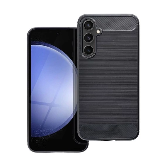 Forcell Carbon Samsung Galaxy S23 FE hátlap tok, fekete