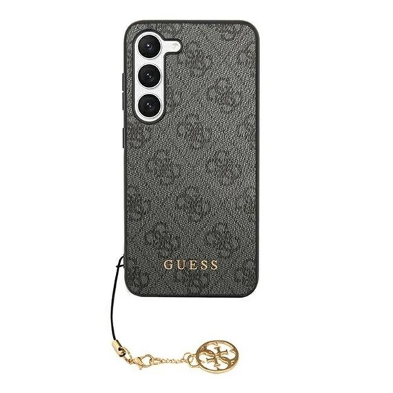 Guess 4G Charms Samsung Galaxy S24 szilikon tok, fekete