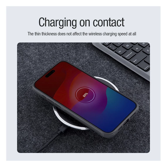 Nillkin Super Frosted Shield Pro Mágneses Apple iPhone 15 Pro Max műanyag tok, fekete