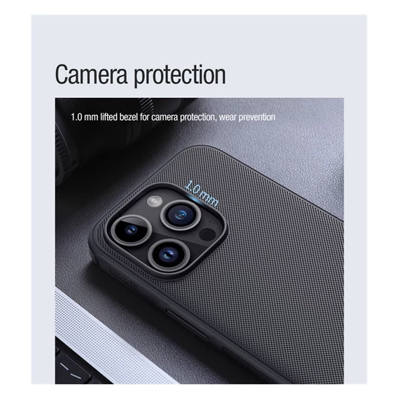Nillkin Super Frosted Shield Pro Mágneses Apple iPhone 15 Pro Max műanyag tok, fekete