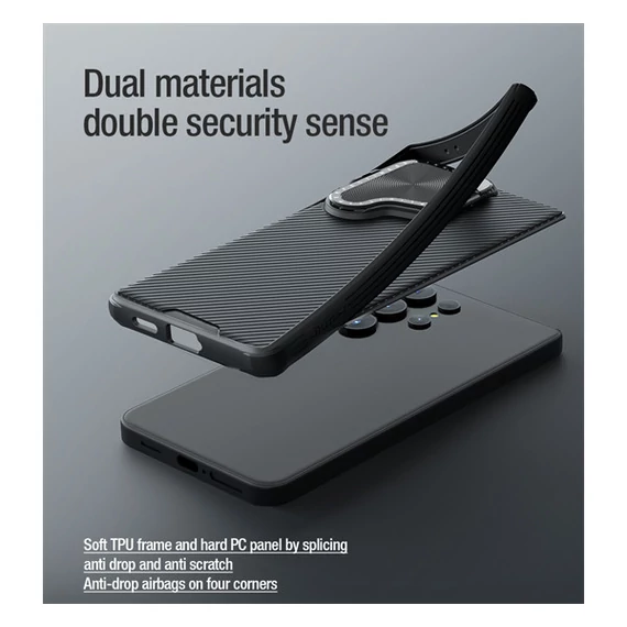 Nillkin CamShield Armor Samsung Galaxy S24 Plus műanyag hátlap tok, fekete