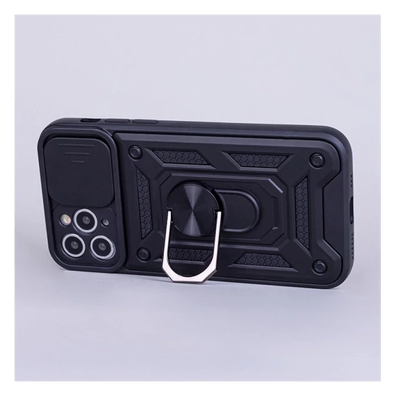 Defender Slide iPhone 15 Plus ütésálló tok, fekete