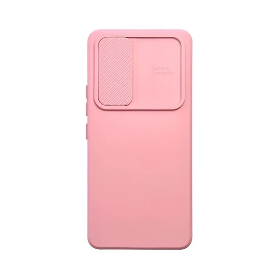 Slide Samsung Galaxy A15 5G, kameravédős szilikon tok, rózsaszín