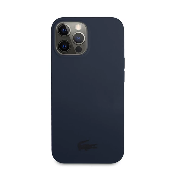 Lacoste Glossy Printing Logo iPhone 13 Pro Max szilikon tok, sötétkék