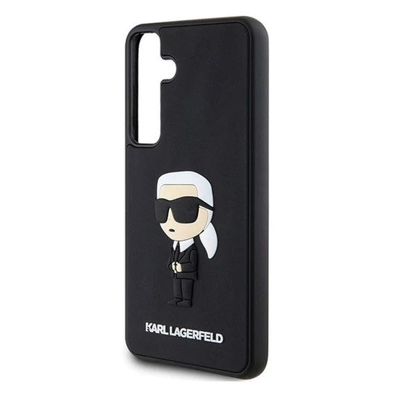 Karl Lagerfeld 3D Rubber Ikonik Samsung Galaxy S24+ tok, fekete