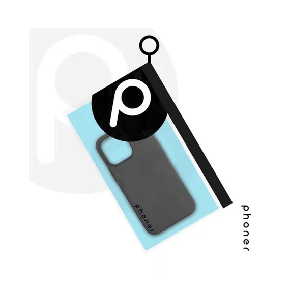 Phoner Apple iPhone 15 Pro Max Magsafe szilikon tok, fekete