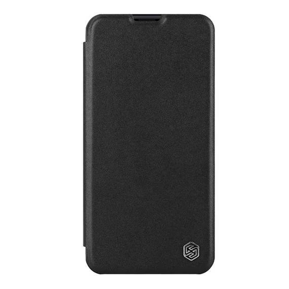 Nillkin Qin Pro bőr flip tok, iPhone 15 , Fekete