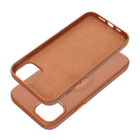 Roar Leather Magsafe iPhone 14 Plus eco bőr tok, barna