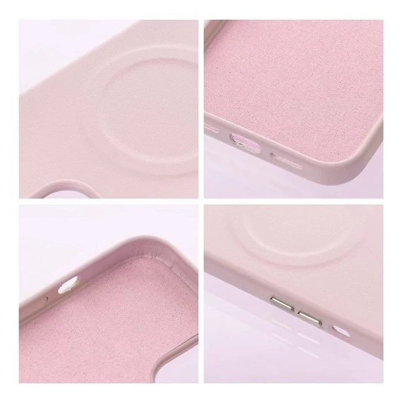 Roar Leather Magsafe iPhone 14 Plus eco bőr tok, rózsaszín
