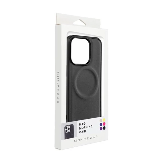 Roar Morning Magsafe Apple iPhone  14 Plus eco bőr tok, fekete