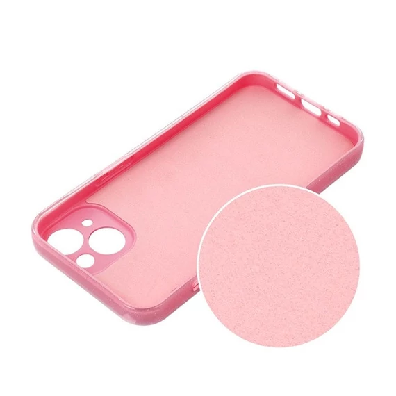 Clear 2mm Xiaomi Redmi Note 12S csillámos tok, rózsaszín