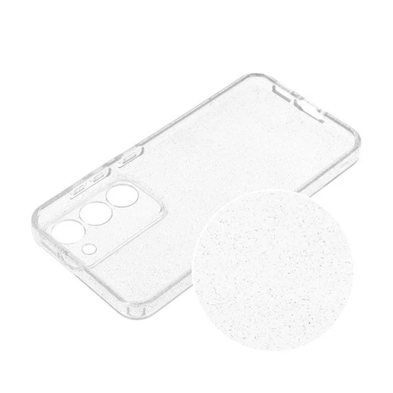Clear 2mm Samsung Galaxy S24 Plus csillámos tok, átlátszó
