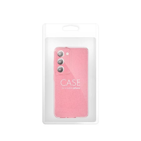 Clear 2mm Samsung Galaxy A05S csillámos tok, rózsaszín