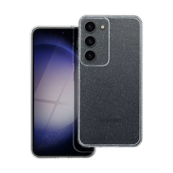 Clear 2mm Samsung Galaxy A35 5G csillámos tok, átlátszó
