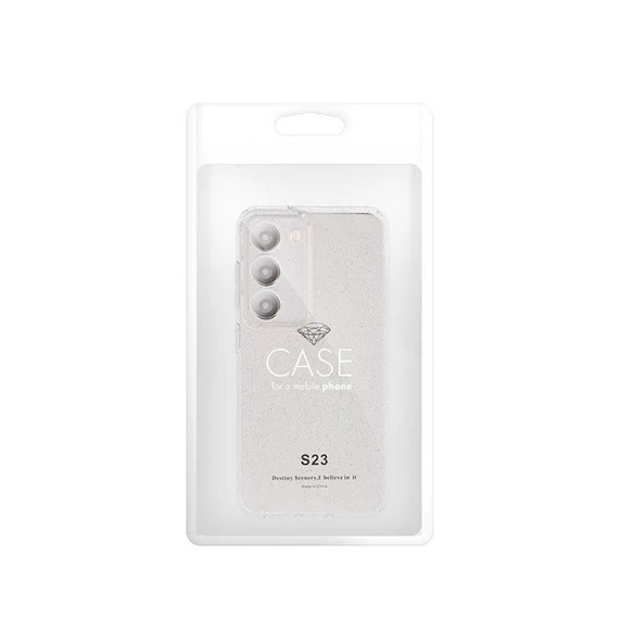 Clear 2mm Samsung Galaxy A35 5G csillámos tok, átlátszó