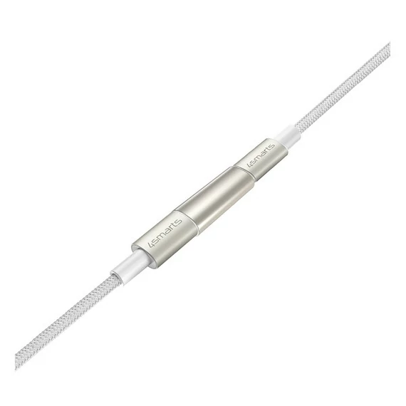 4smarts PremiumCord USB-C töltő- és adatkábel szett adapterrel, átalakítóval, 60W, 0.5+1.5+3M, fehér / ezüst