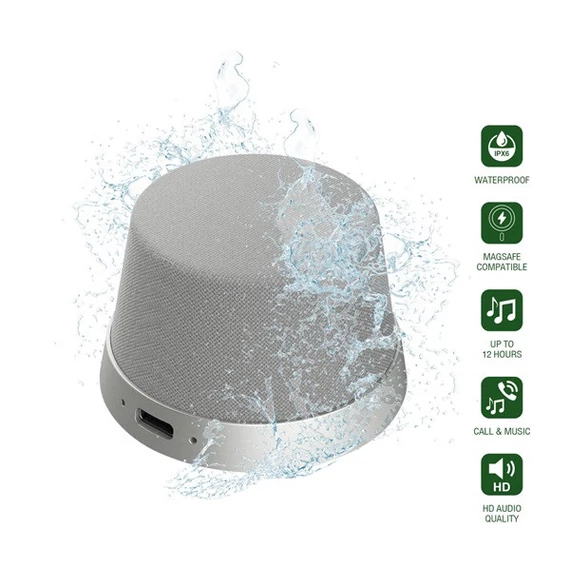 4smarts SoundForce MagSafe kompatibilis bluetooth hangszóró, ezüst / szürke