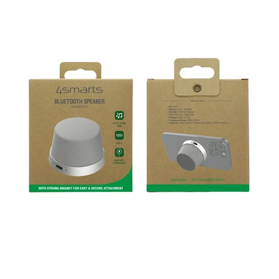 4smarts SoundForce MagSafe kompatibilis bluetooth hangszóró, ezüst / szürke