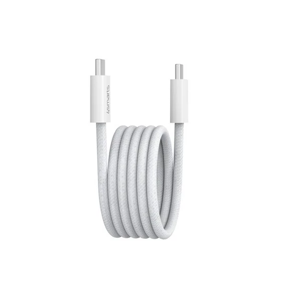 4smarts RollUp USB / USB-C mágnesesen feltekerhető töltő- és adatkábel, 1.5m, fehér