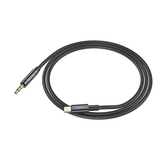 Hoco UPA19 Audio Jack 3,5mm / Lightning ( 8-pin ) kábel, 1m, fekete
