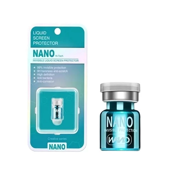 Nano Liquid kijelzővédő, karcálló védőfólia folyadék, minden készülékhez, Antibakteriális, Clear