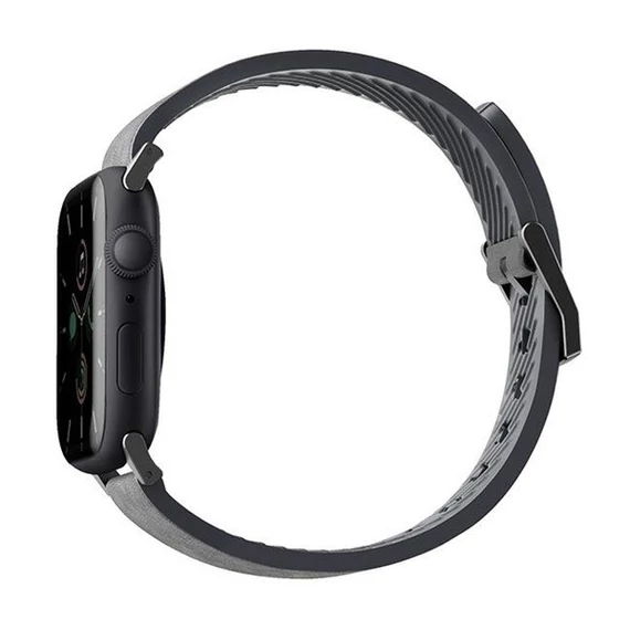 Uniq Straden vízálló bőr Apple Watch szíj, 49/45/44/42MM, szürke