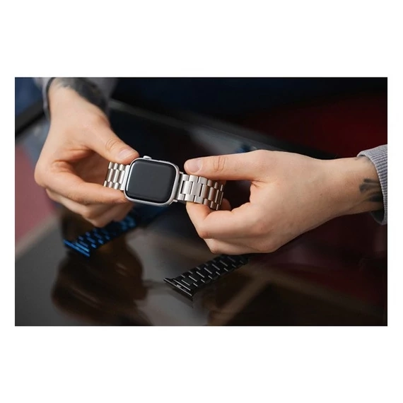Forcell FA10 Apple Watch 38/40/41mm fém szíj, kék