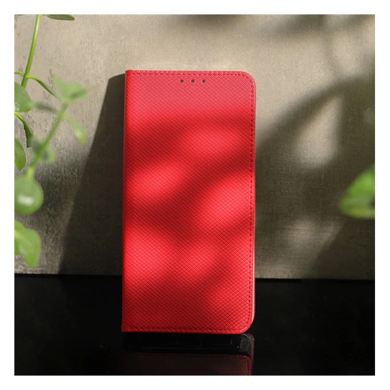 Magnet Xiaomi 14 Pro mágneses flip tok, piros