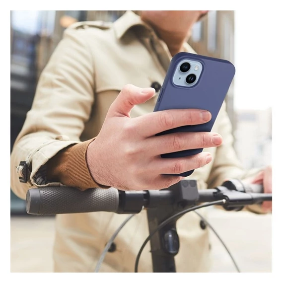 Matt szilikon Samsung Galaxy A35 5G tok, kék