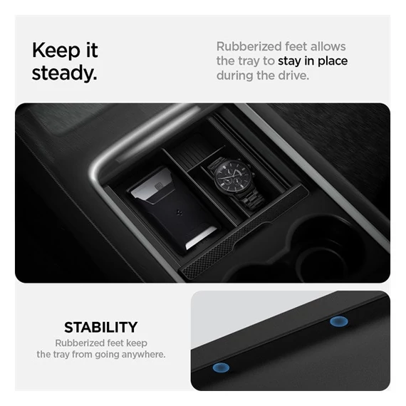 Spigen Tesla Model Y/3 középkonzol rendszerező, fekete TO220