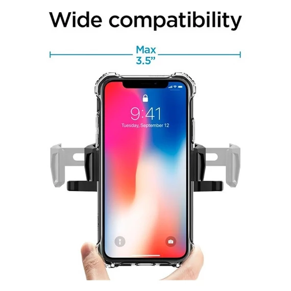 Spigen TMS24 autós tartó, (max. 91mm széles telefonokhoz) fekete