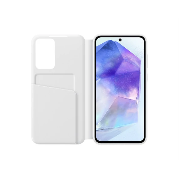 Samsung Galaxy A55 5G Smart View gyári flip tok, fehér, EF-ZA556CWE