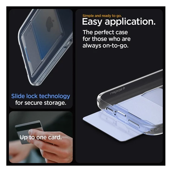 Spigen Crystal Slot Apple iPhone 15 Pro tok, Crystal Clear, átlátszó