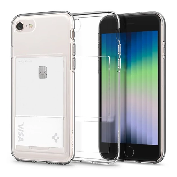 Spigen Crystal Slot Apple iPhone SE (2022/2020)/8/7 tok, Crystal Clear, átlátszó