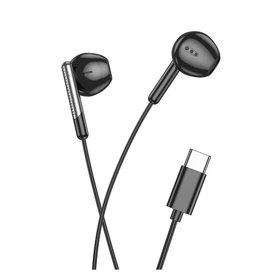 Hoco M123 vezetékes headset, Type C, fekete