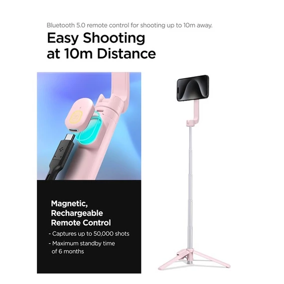 Spigen Magsafe Tripod Selfie bot, rózsaszín S570W