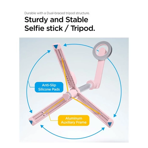 Spigen Magsafe Tripod Selfie bot, rózsaszín S570W