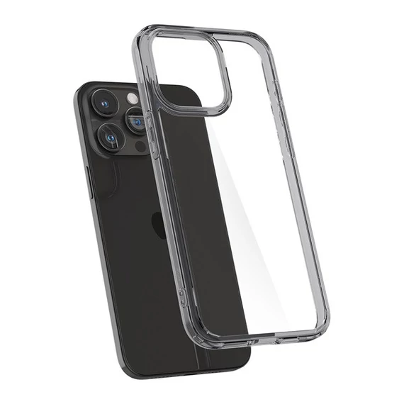 Spigen Ultra Hybrid Apple iPhone 15 Pro Max tok, Space Crystal, átlátszó-szürke, fekete-átlátszó