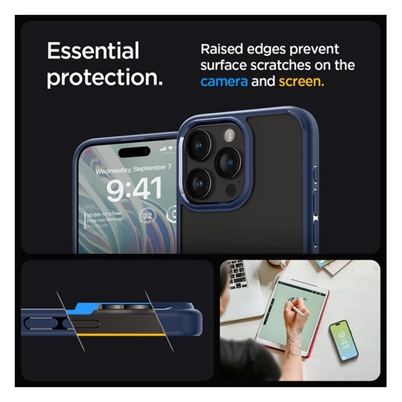 Spigen Ultra Hybrid Apple iPhone 15 Pro Max tok, Navy, sötétkék