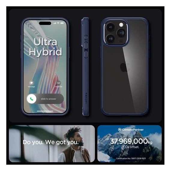 Spigen Ultra Hybrid Apple iPhone 15 Pro Max tok, Navy, sötétkék