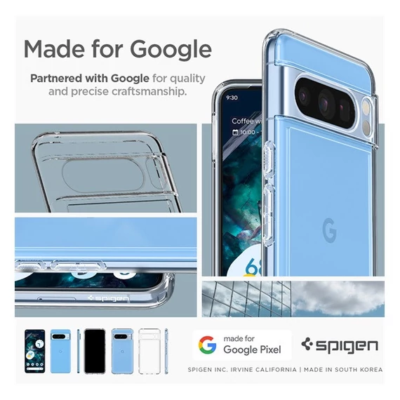 Spigen Ultra Hybrid Google Pixel 8 Pro tok, Crystal Clear, átlátszó