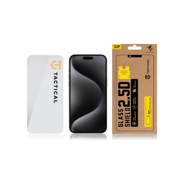 Tactical Glass Shield 2.5D Apple iPhone 15 Pro Max kijelzővédő üvegfólia, átlátszó