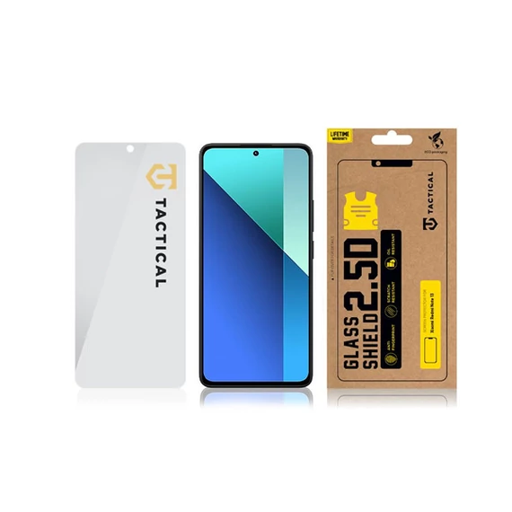 Tactical Glass Shield 2.5D Xiaomi Redmi Note 13 4G/5G/Note 14S kijelzővédő üvegfólia, átlátszó