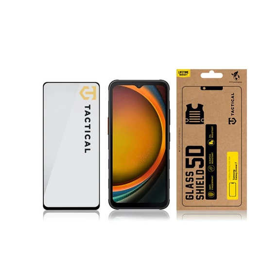Tactical Glass Shield 5D Samsung Galaxy Xcover 7 kijelzővédő üvegfólia, fekete
